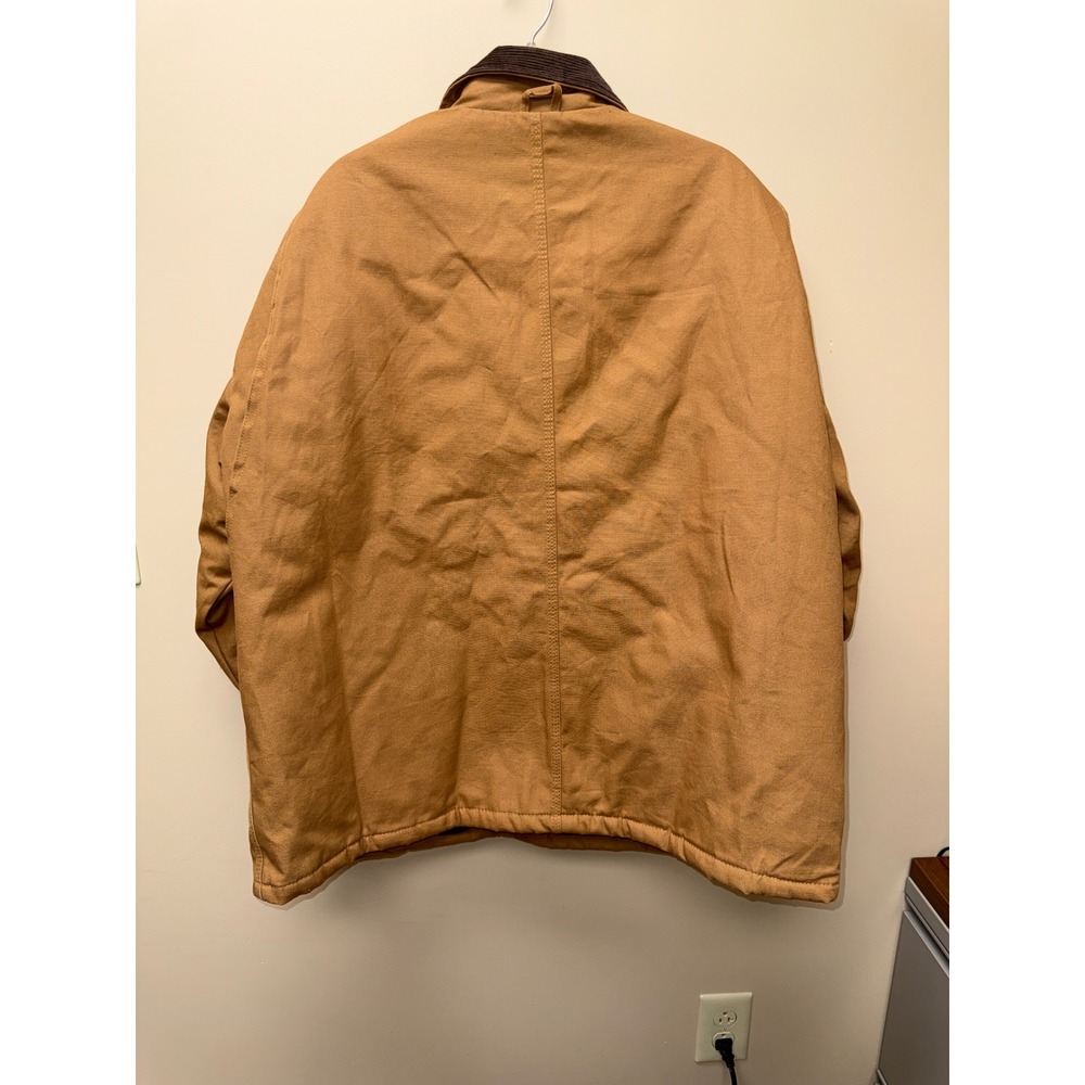Berne Mens CH416BD Brown Cotton Duck Quilted Lined Work Jacket Coat 2XL Regular - Picture 2 of 4